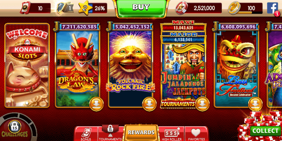 konami slots free spins