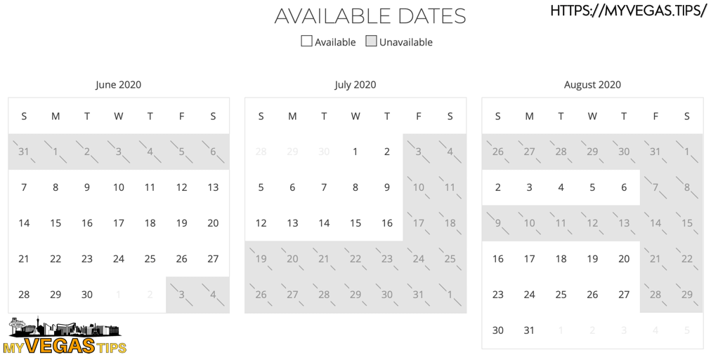 myVEGAS Complimentary Room Calendars for 2021