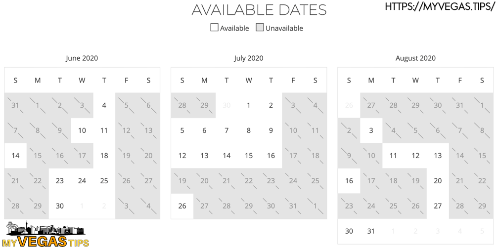 myVEGAS Complimentary Room Calendars for 2021