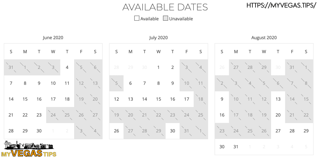 myVEGAS Complimentary Room Calendars for 2021