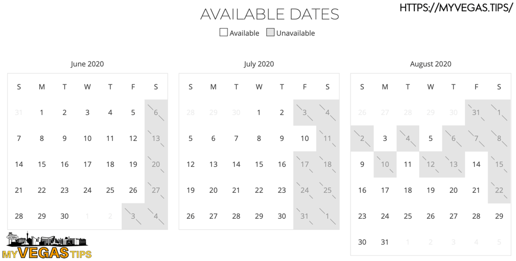 Myvegas Promotional Calendar 2022 Myvegas Complimentary Room Calendars For 2021