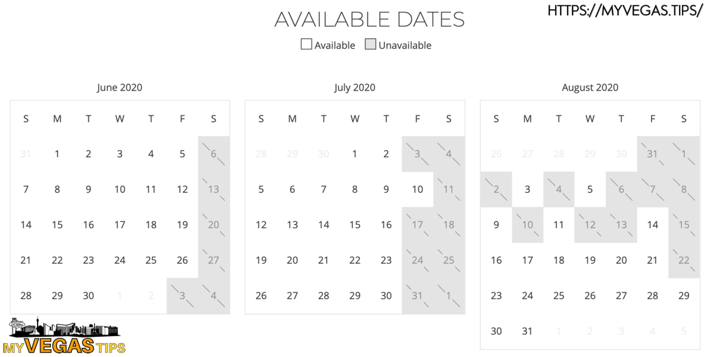 myVEGAS Complimentary Room Calendars for 2021